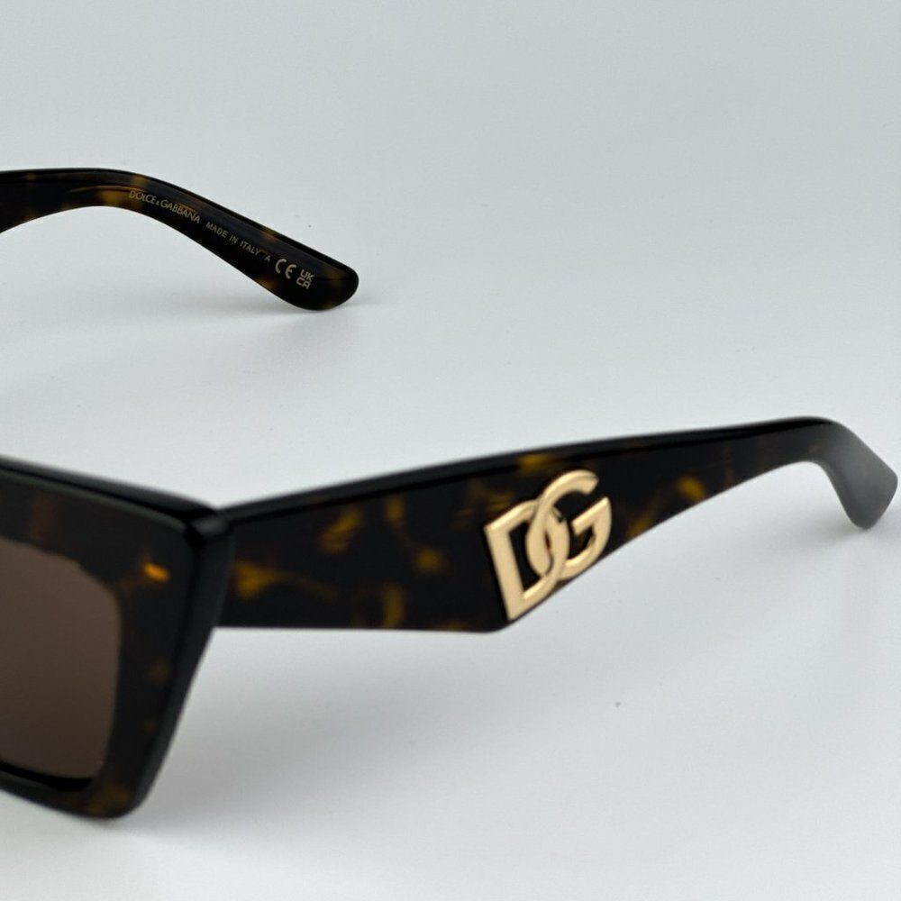 SALE! NEW D&G DG4435 502/73 Havana Dark Brown Cat Eye Women Sunglasses - Picture 10 of 12